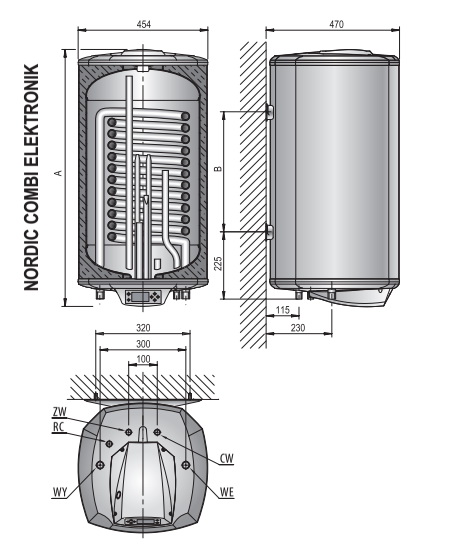 Водонагреватель комбинированный Elektromet Nordic Combi 80