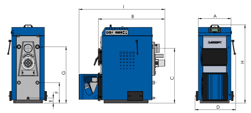 Твердотопливный котел Elektromet EKO-PE Dual 35kW (Бункер 540л)